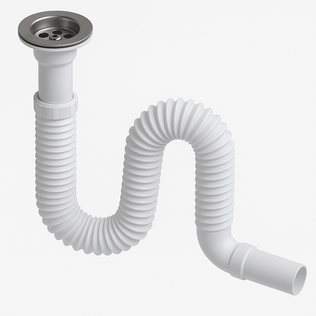 65*32 Sabit Kafalı Körüklü Lavabo Sifonu (Paslanmaz Başlık) 