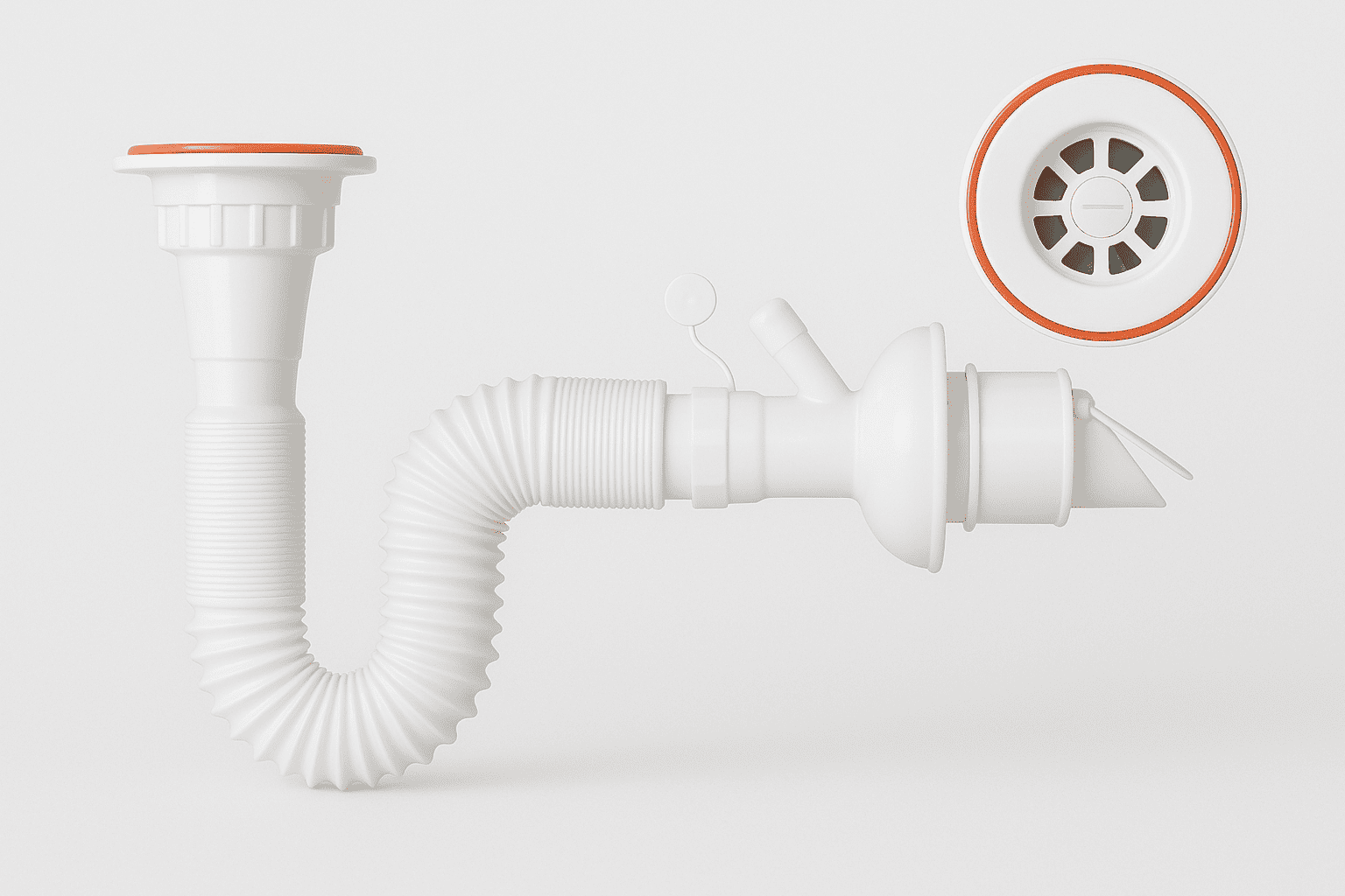 Rekorlu Çekvalfli Körüklü Lavabo Sifonu (Tahliyeli - Plastik)